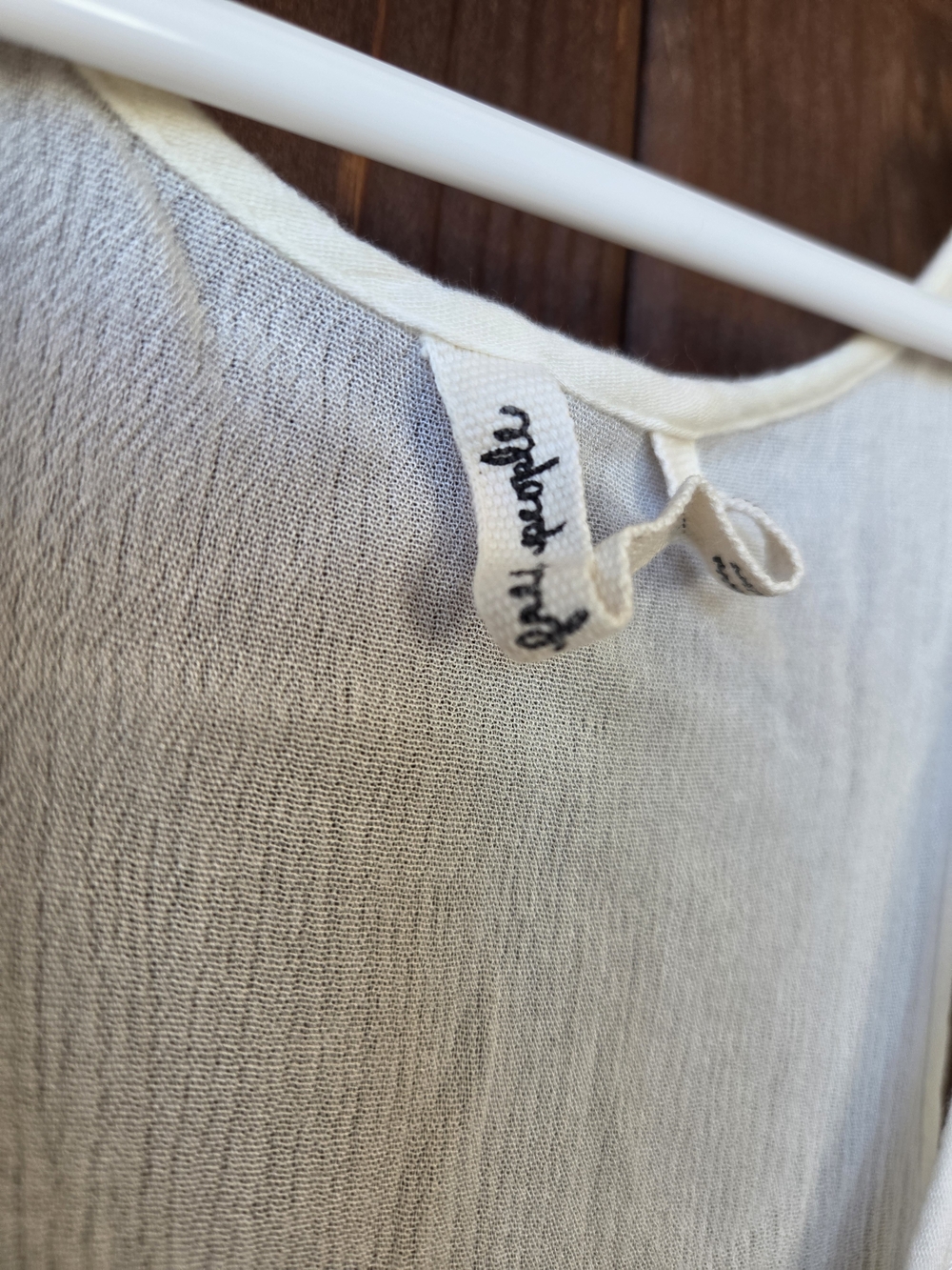 Women’s Cream Ruffle-Trim Tank - Picture 4 of 4